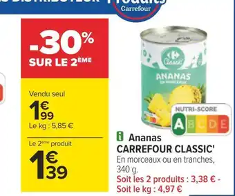 Carrefour Carrefour classic ananas offre