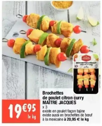 Migros Brochettes de poulet offre