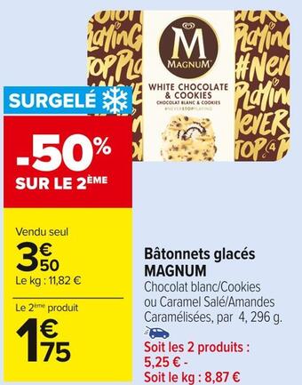 Carrefour Market Magnum bâtonnets glacés offre
