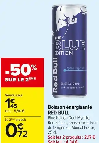 Carrefour Market Red bull boisson énergisante offre