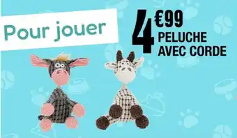 La Foir'Fouille PELUCHE AVEC CORDE offre