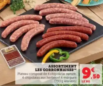 Super U ASSORTIMENT LES GORRONNAISES offre