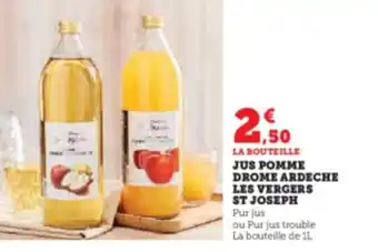 Super U JUS POMME DROME ARDECHE LES VERGERS ST JOSEPH offre