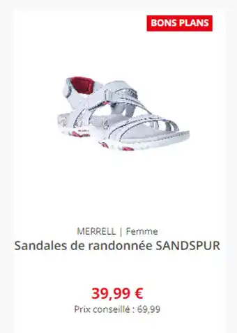 Intersport MERRELL | Femme Sandales de randonnée SANDSPUR offre