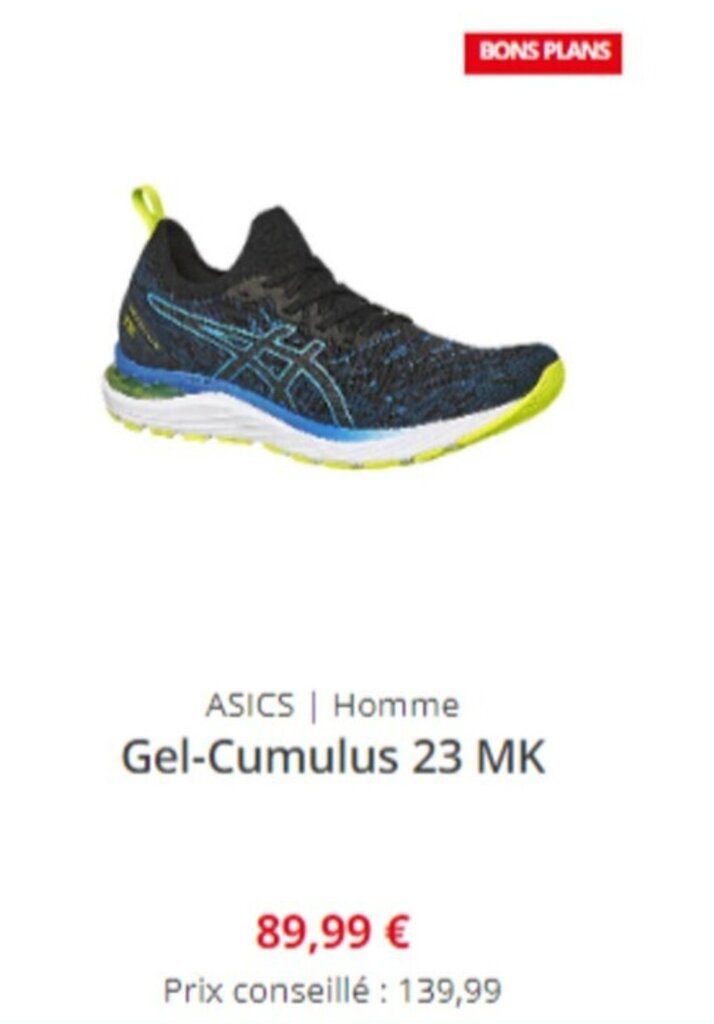 asics gel cumulus intersport