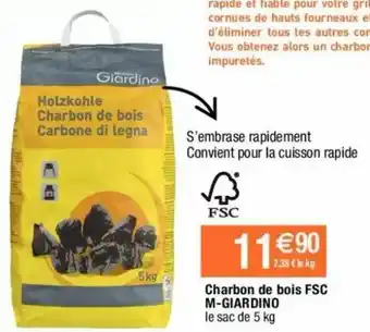 Migros Charbon de bois offre