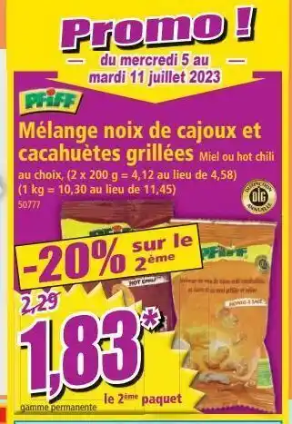 Norma Mélange noix de cajou et cacahuètes grillés offre