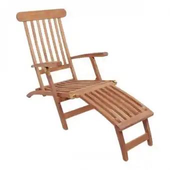House nordic - chaise longue en teck arrecife beige - le jardin