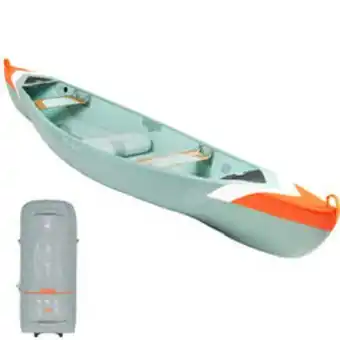 Decathlon Canoë gonflable drop stitch haute pression x500 4 places (2 adultes + 2 enfants) offre