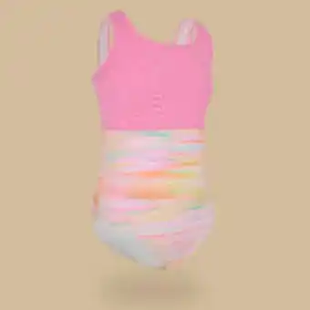 Decathlon Maillot de bain 1 piece fille 500 fushia offre