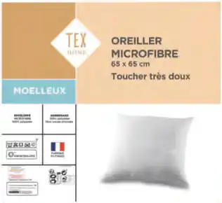 Carrefour Oreiller "Microfibre" offre