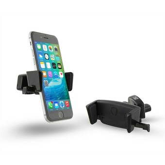 Support grille d'aération smartphone mâchoires automatiques noir TNB
