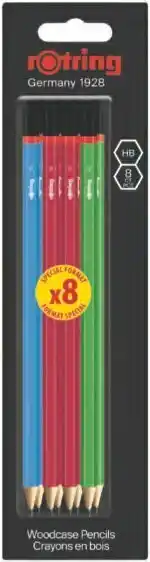 8 crayons graphite