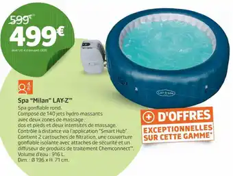Jardiland Spa milan lay-z offre