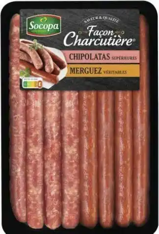Géant Casino Assortiment de brochettes x6 et Assortiment de chipolatas et merguez x8 offre