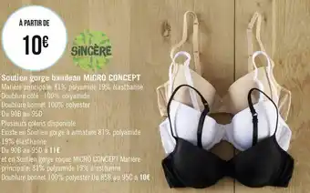 Soutien gorge bandeau MICRO CONCEPT