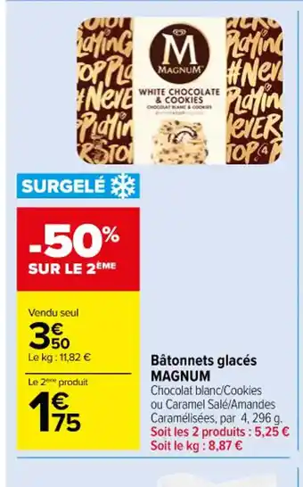 Carrefour Bâtonnets glacés MAGNUM offre