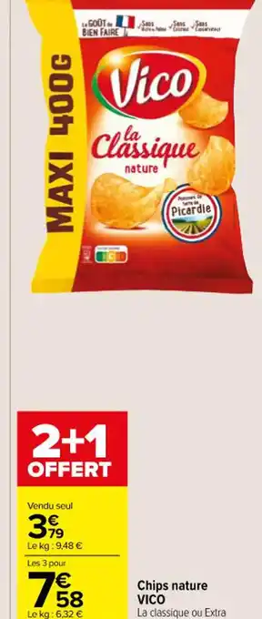 Carrefour Chips nature VICO offre