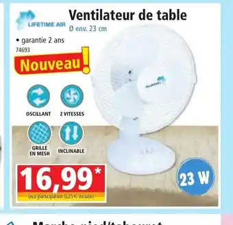 Norma Ventilateur de table offre