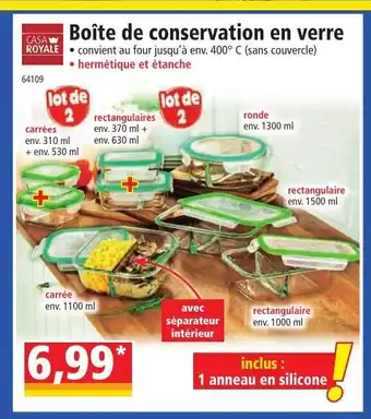 Norma Boîte de conservation en verre offre