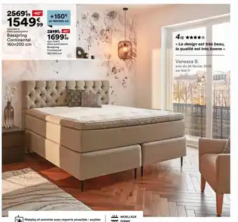BUT Boxspring Continental 160x200 cm offre