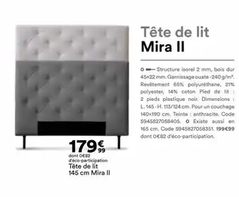 BUT Tête de lit Mira II offre