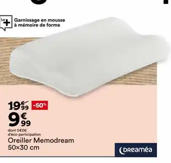 BUT Oreiller Memodream 50x30 cm offre