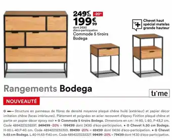 BUT Commode 5 tiroirs Bodega offre