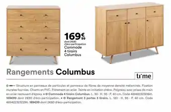 Commode 4 tiroirs Columbus