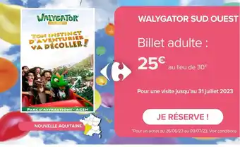 Carrefour Market WALYGATOR SUD OUEST offre