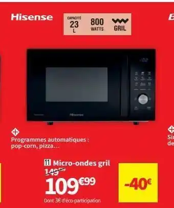 Conforama Micro-ondes grill offre