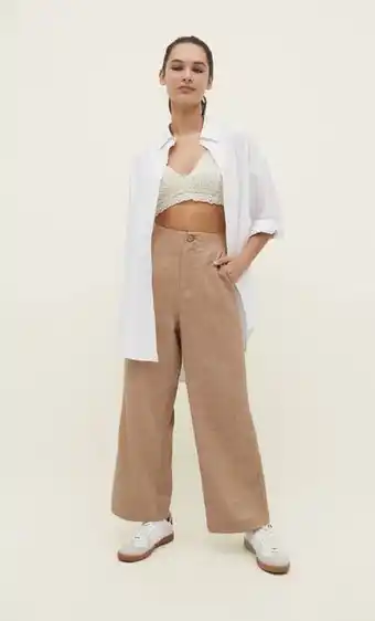 Jupe-culotte habillée avec lin