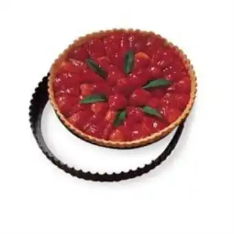 Mathon Moule à tarte amovible acier revêtu bords cannelés 24,5 cm offre