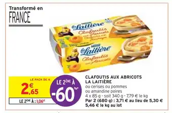 Intermarché La laitière clafoutis aux abricots offre