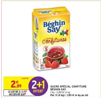 Intermarché Béghin say sucre spécial confiture offre