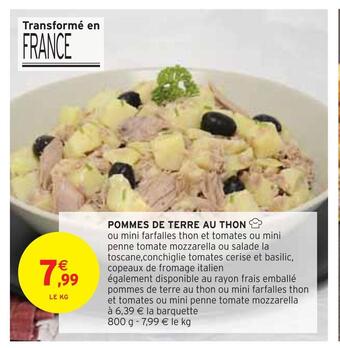 Intermarché Pommes de terre au thon offre