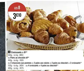 Casino Supermarchés Croissants x 8 offre