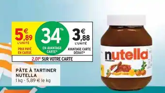 Intermarché Nutella pâte à tartiner offre