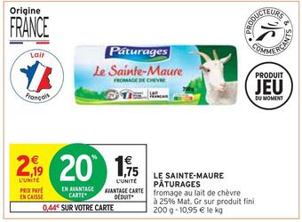 Intermarché Pâturages le sainte-maure offre