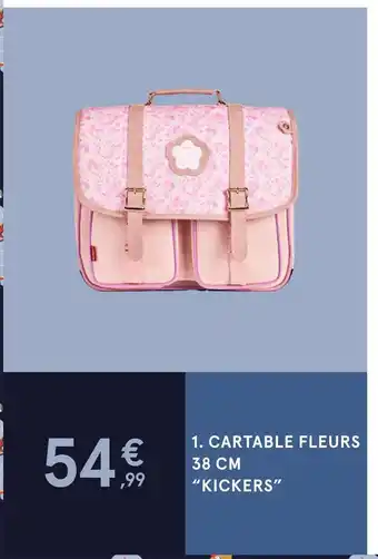 Monoprix Kickers cartable fleurs 38 cm offre