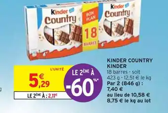 Intermarché Kinder kinder country offre