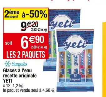 Cora x Carrefour Yeti glaces à l'eau recette originale offre