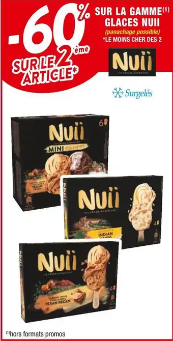 Nuii -60% sur le 2ème article sur la gamme glaces nuii