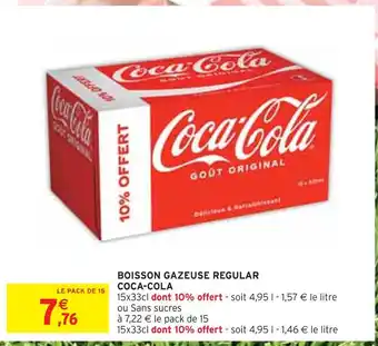 Intermarché Coca-cola boisson gazeuse regular offre