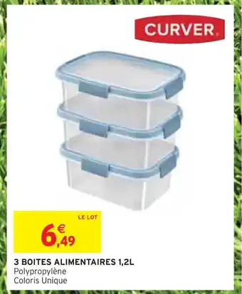 Curver 3 boites alimentaires 1,2l