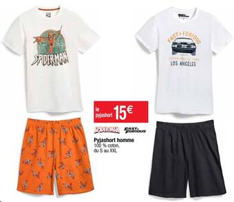 Cora x Carrefour Pyjashort homme offre