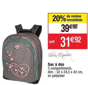 Cora x Carrefour Sac à dos offre