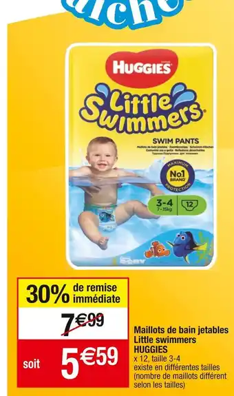 Cora x Carrefour Huggies maillots de bain jetables little swimmers offre