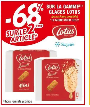 Cora x Carrefour Lotus - 68 sur le sur le 2ème article sur la gamme glaces lotus offre