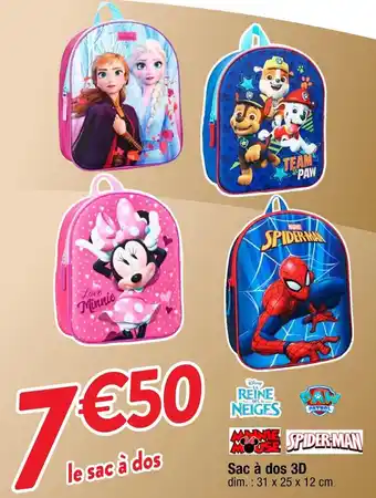 Cora x Carrefour Sac à dos 3d offre